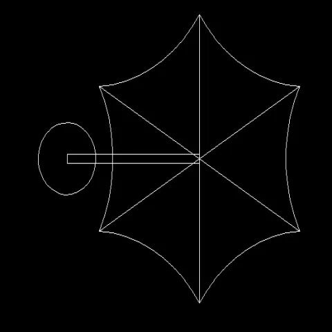 Patio Umbrella Top View CAD Block DWG Design for Outdoor Plans