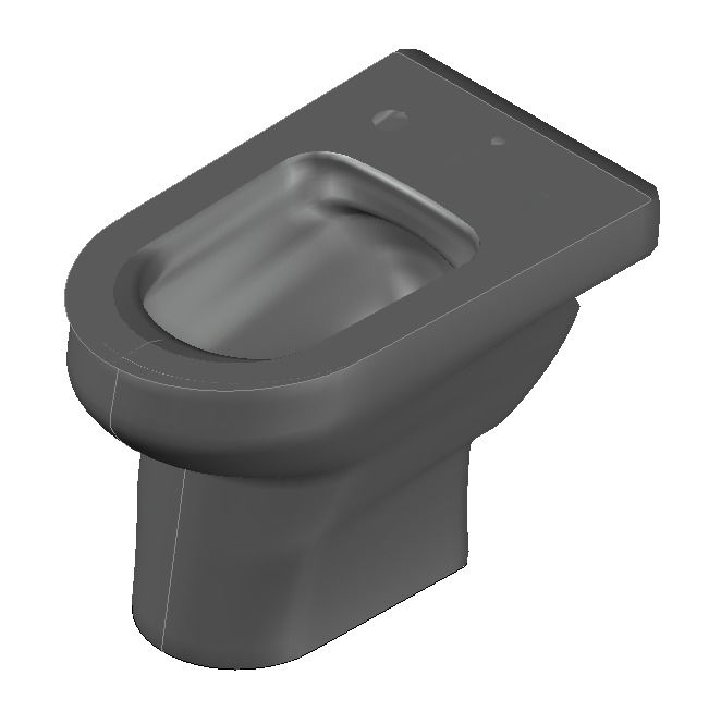 Bidet 3D Plan Layout DWG File for Bathroom Installation Design