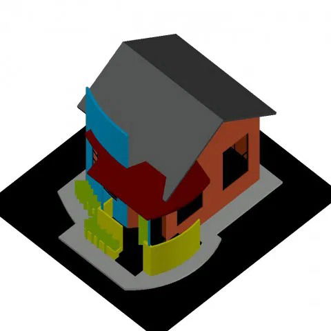 Detailed 3D House Drawing in DWG File of Accurate Architectural Layout