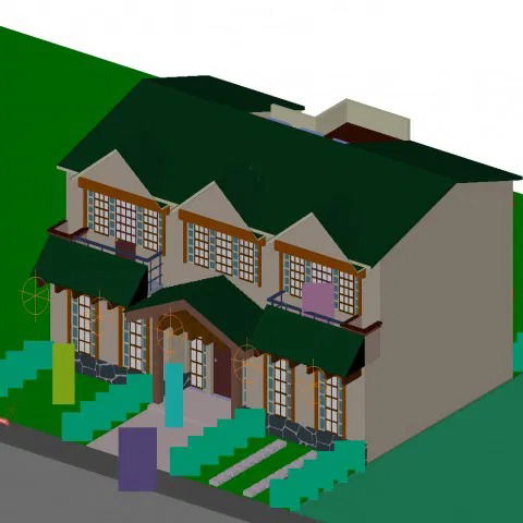 2-Story Suburban House DWG Detailed Floor Plan and Elevation Views