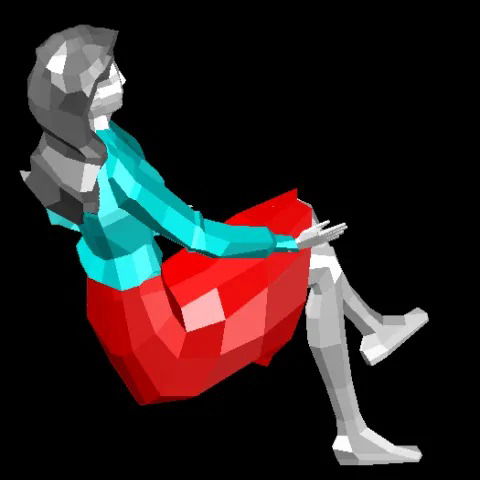 Download 3D Seating Women CAD Block Design DWG File for Designers