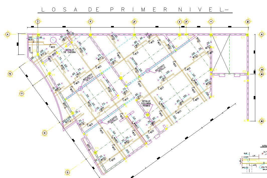 Flat Slab Plan Detail AutoCAD DWG File Download for Designers