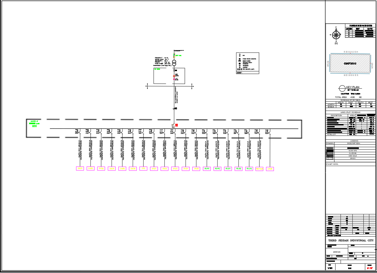 Garment Factory Electrical Single Line Diagram SLD AutoCAD Plan