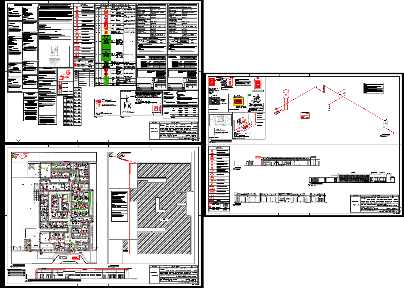 Fire Safety AutoCAD DWG Plan for Health Service Building Project