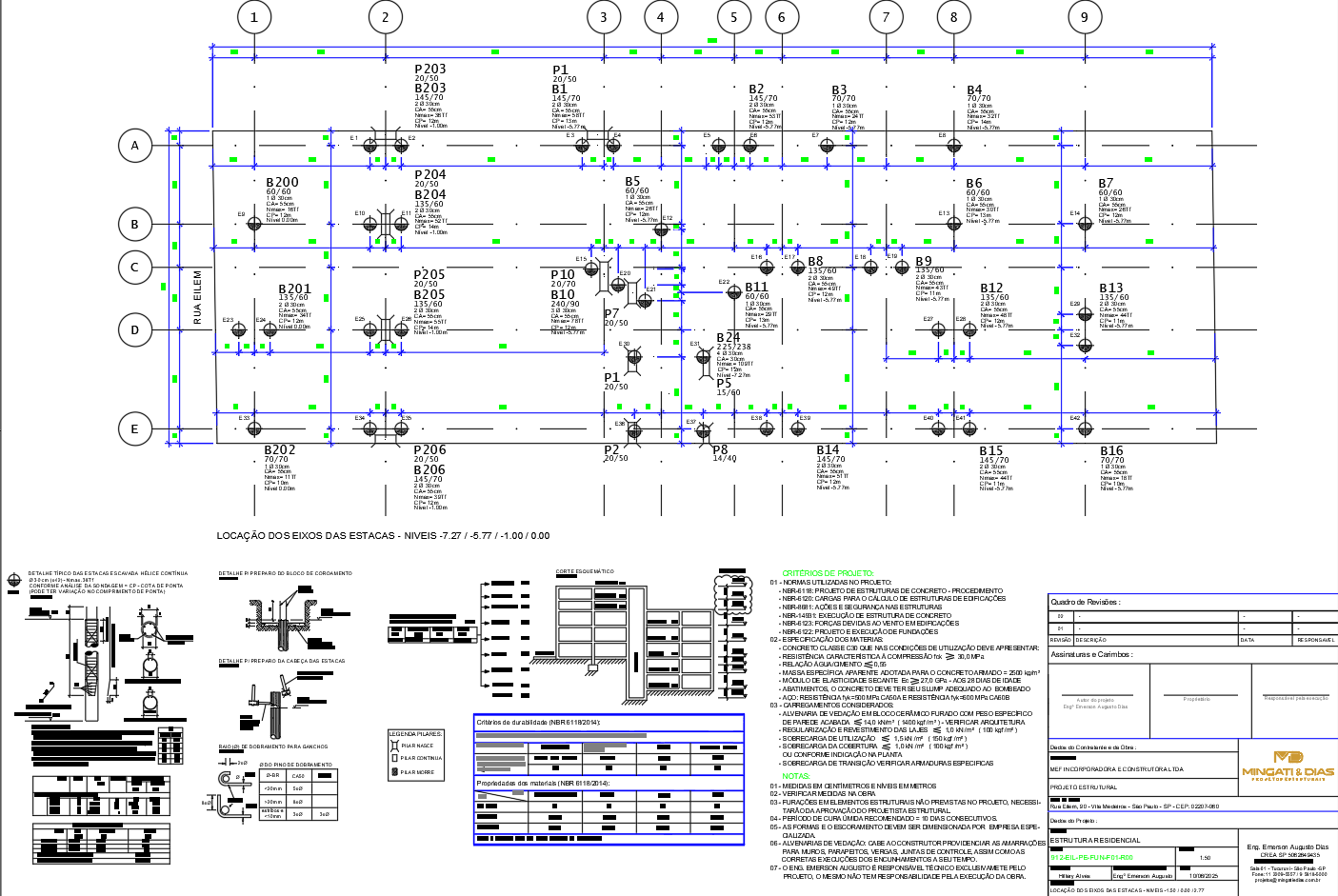 Residential Structural Foundation Layout AutoCAD DWG Plan File