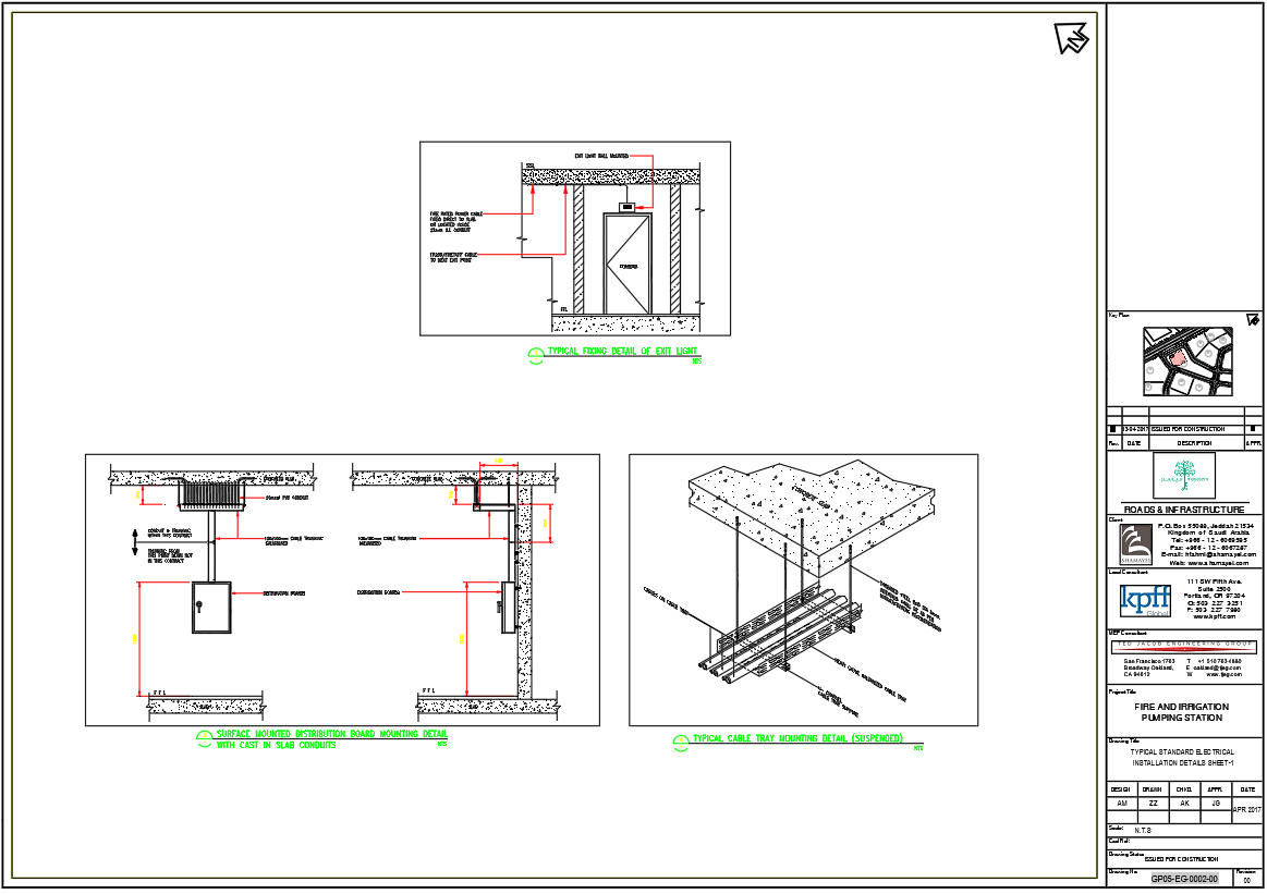 AutoCAD Electrical Layout with Cable Tray and Distribution Board