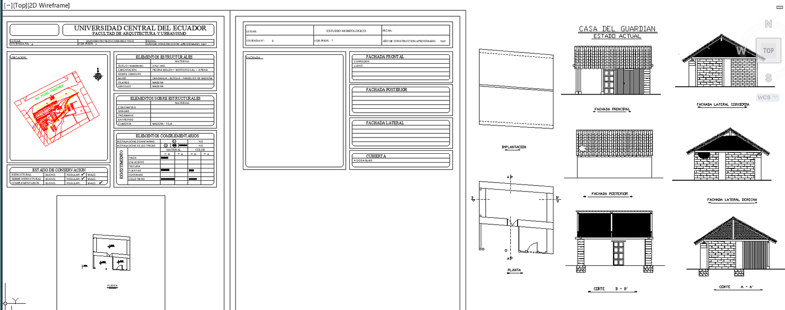 1 BHK House Design DWG with Floor Layout Elevations and Sections