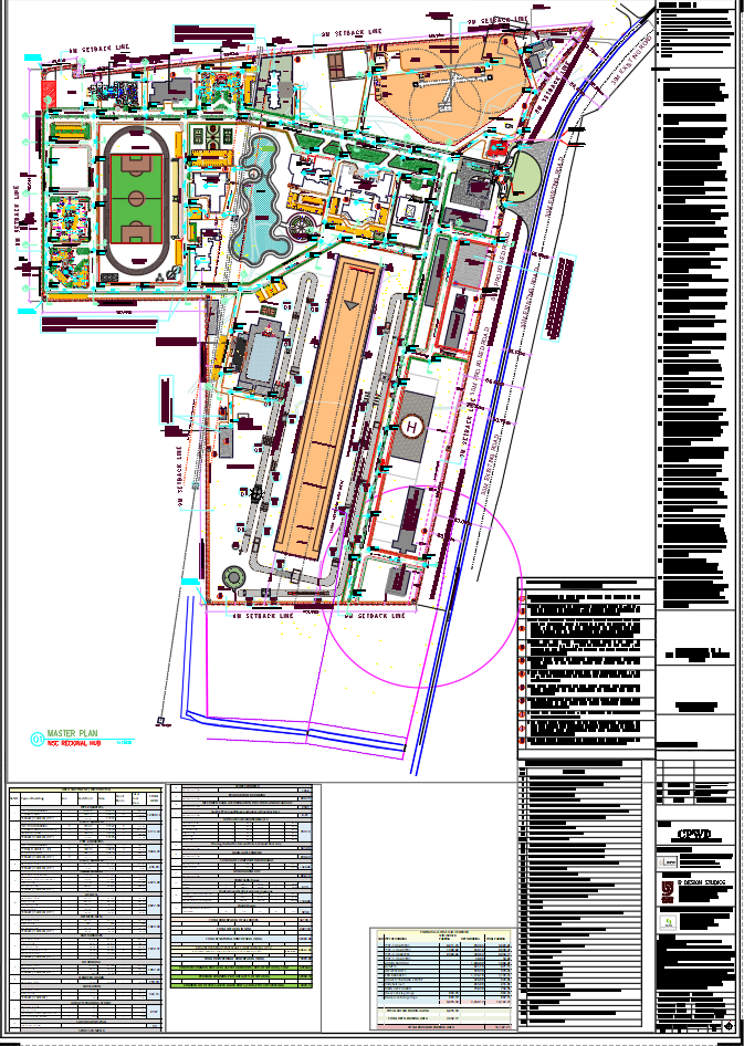 AutoCAD Master Plan of NSG Regional Hub with Road and Layout Details