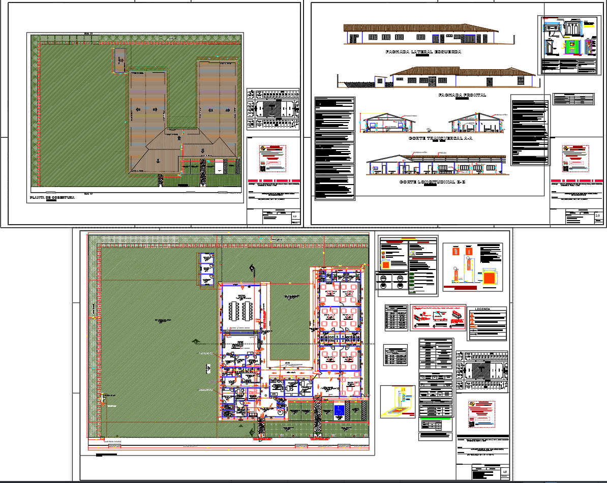 Educational Building Fire and Safety Layout Plan With GLP System