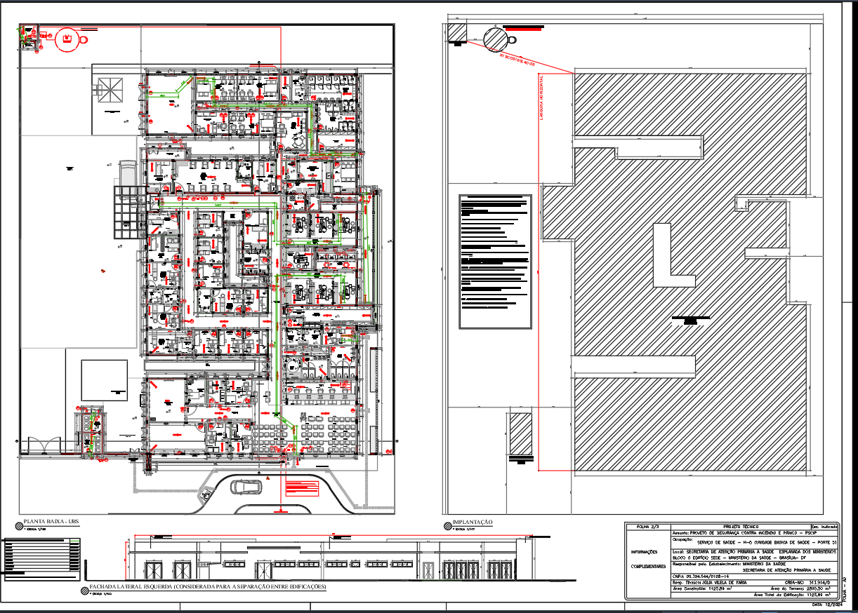 Health Center Fire Safety and Emergency Evacuation Layout Plan