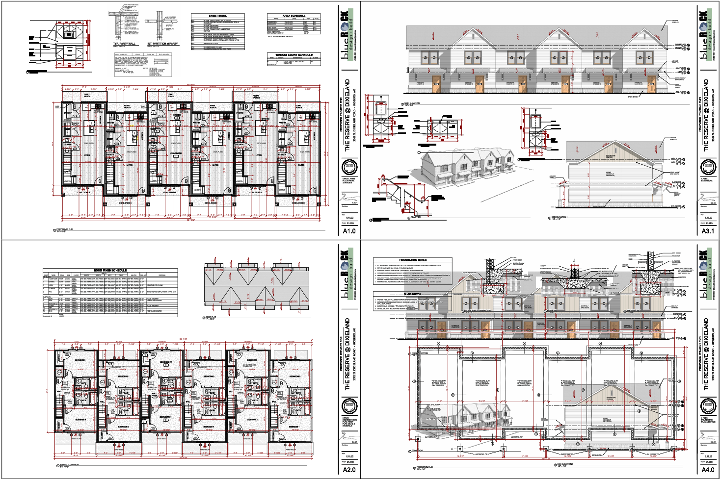 Small Studio Townhouse Plan with Layout Elevations and Sections DWG
