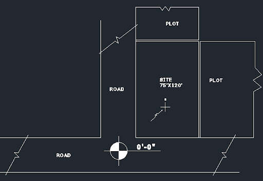 Complete house design with furniture in detailed 75x122 feet plan