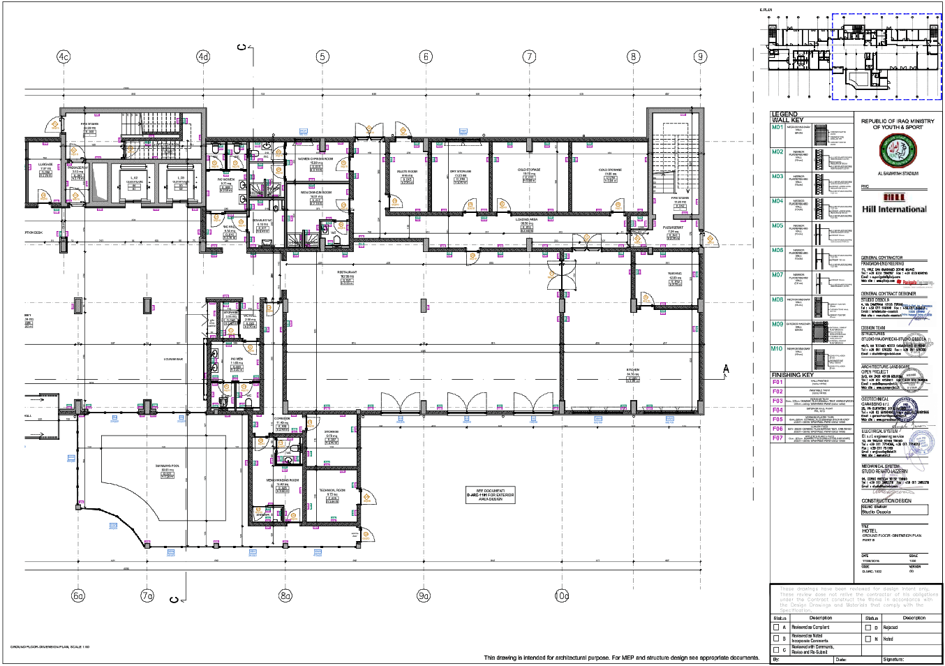 Detailed Hotel Ground Floor Dimension Plan AutoCAD Drawing 1 50 Scale
