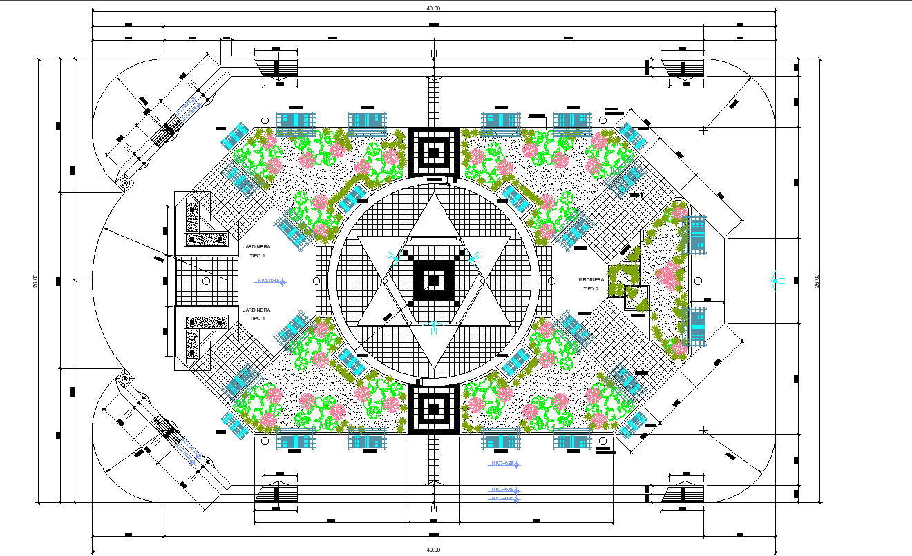 Garden Landscaping Design with Measured Layouts and Elevation Details