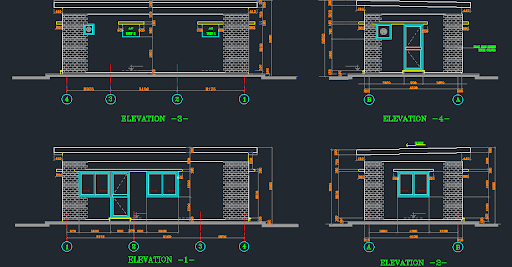 Guard House DWG with Detailed Plan Elevation and Section Design