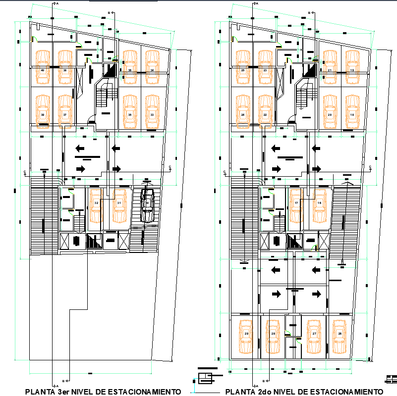 High rise building design with 2 BHK layout and detailed floor plans