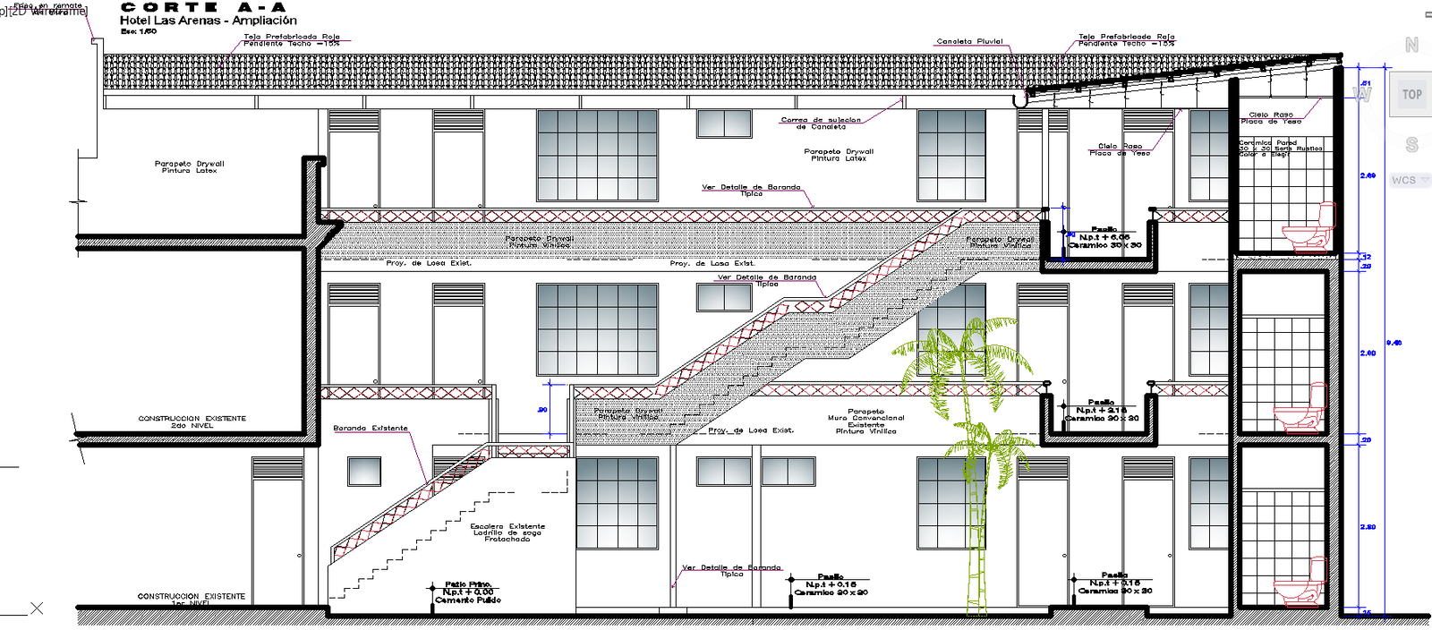 Hostel Project DWG with 18m Layout Design and 4m Bedroom Accommodation