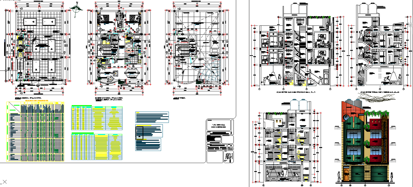 House Detail Project with 12m Structure Elevation and 4m Grid Layout