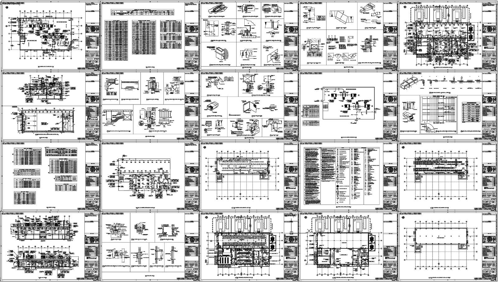 Industrial Building Structural and MEP Detail Drawings AutoCAD DWG