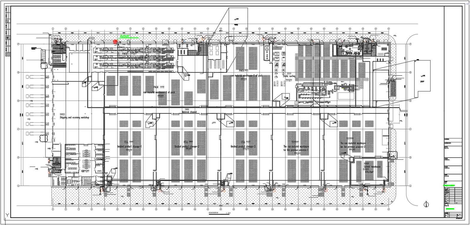 Industrial Manufacturing Facility AutoCAD DWG with Equipment Layout