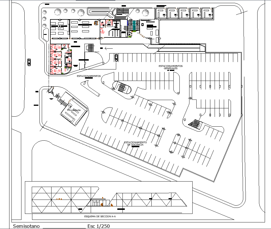 School Design DWG with Detailed Layout Plan and Classroom Block 68m