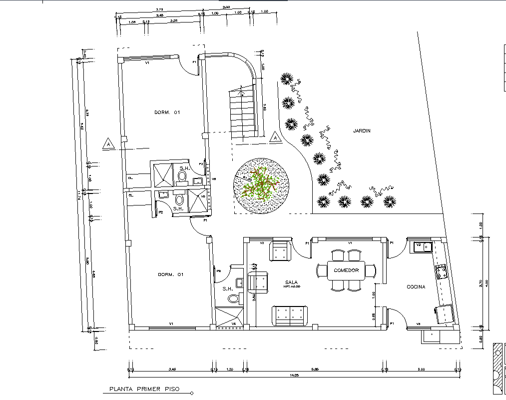 Simple Home Project DWG with Measured Plans and Interior Layouts