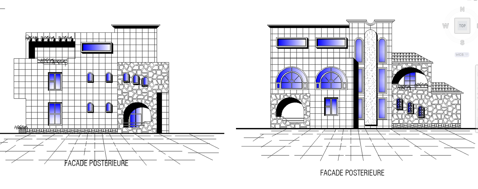 Villa plan DWG with full layout sections elevations structural details