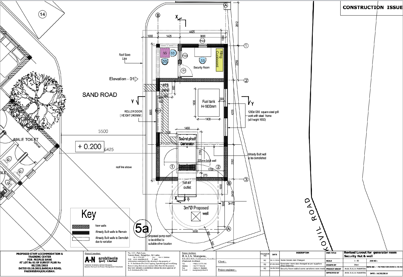 Generator Room And Security Hut Layout Plan With Dimensions DWG