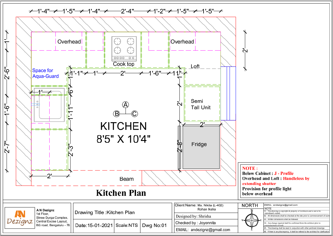 Kitchen Design Plan In Autocad File Cadbull