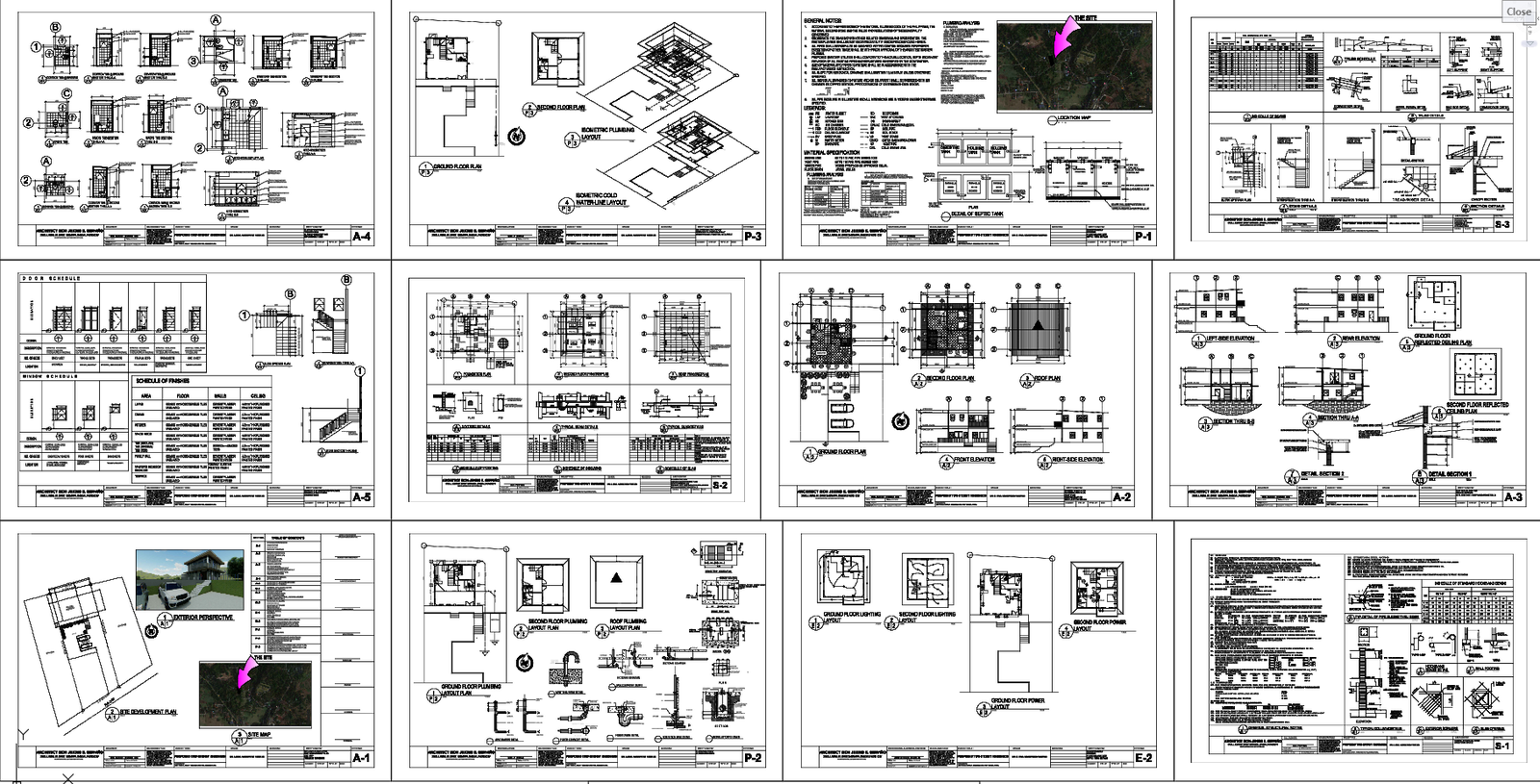 Residential Building Architectural and Structural DWG Plan with MEP