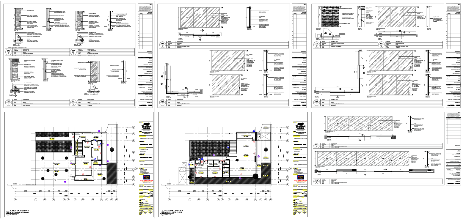 Residential Ground and First Floor Plan with Wall Section Details