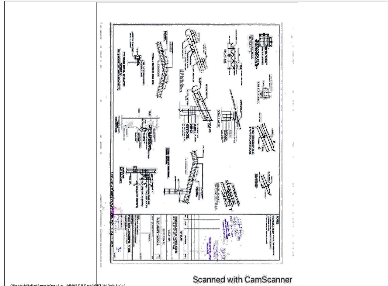 Structural Construction with Beam Sections, Canopy, and Gutter Details