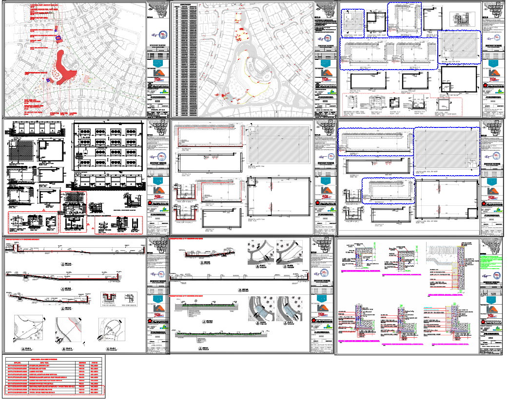 City Planning Layout Plot Development Road Section CAD Drawing