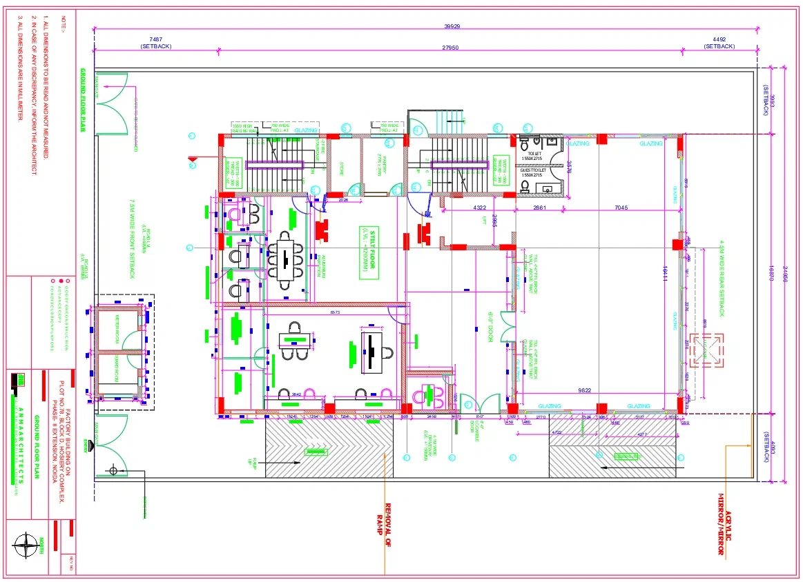 Factory Building Ground Floor Layout 39929 27950 DWG Plan layout