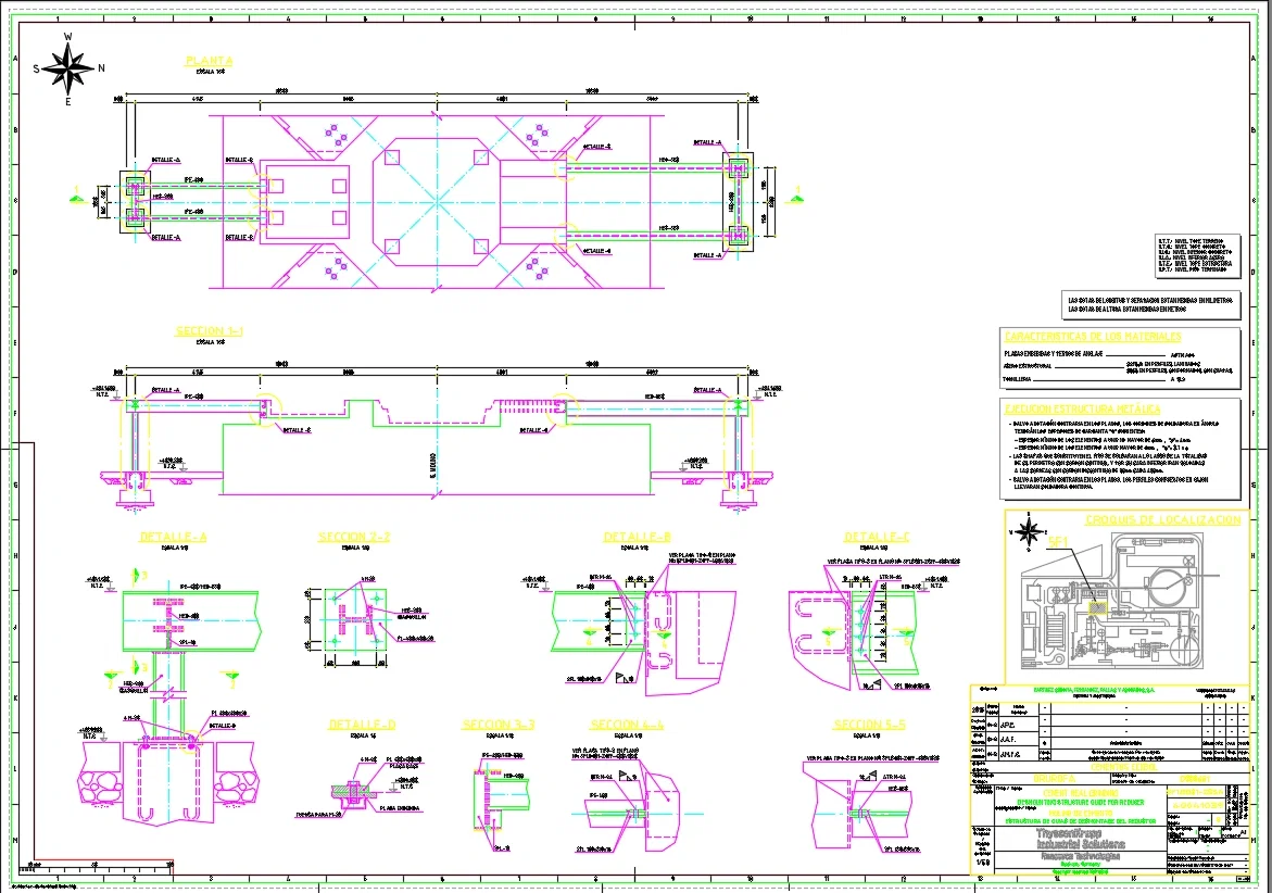 Metal Concrete Structural Foundation Plan Section Detail DWG