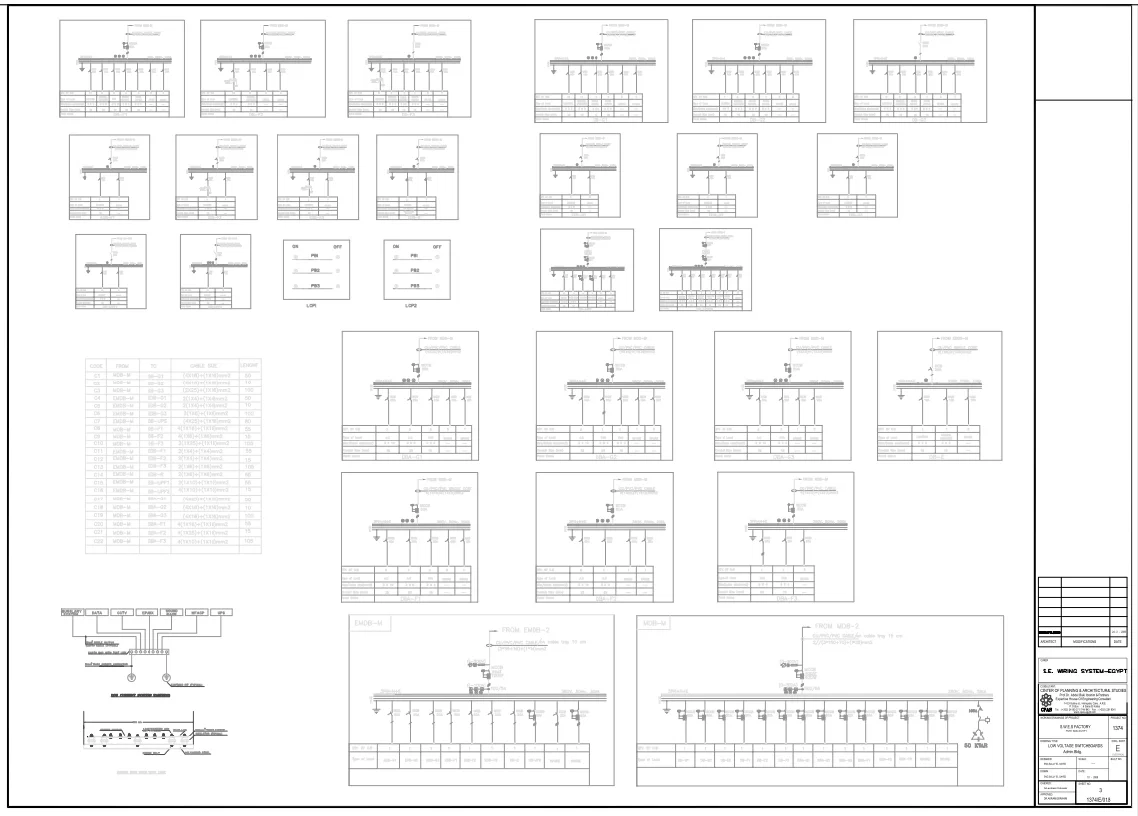 Low Voltage Switchboards DWG Factory Panel Layout Details Plan