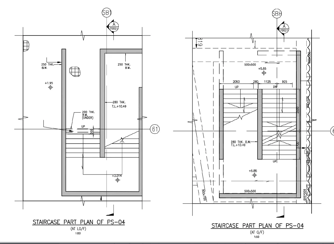 Staircase Detail DWG 1 50 Scale PS04 Layout Design